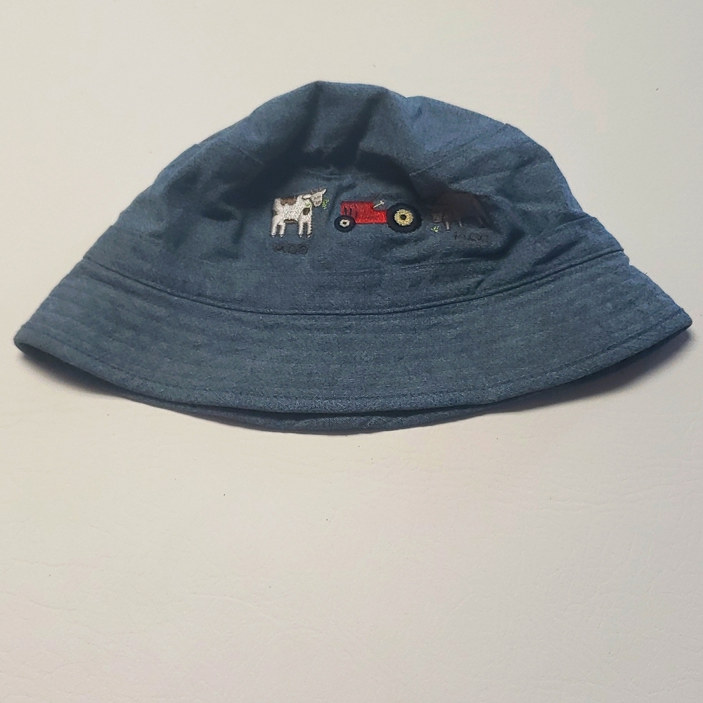 Gymboree baby hat 6-12 mos farm cow pig horse tractor